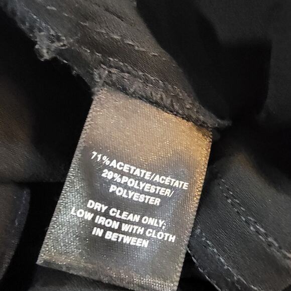 Lafayette 148 Bleeker Black Pants 12 Ankle Side Zip Slacks - Picture 7 of 7